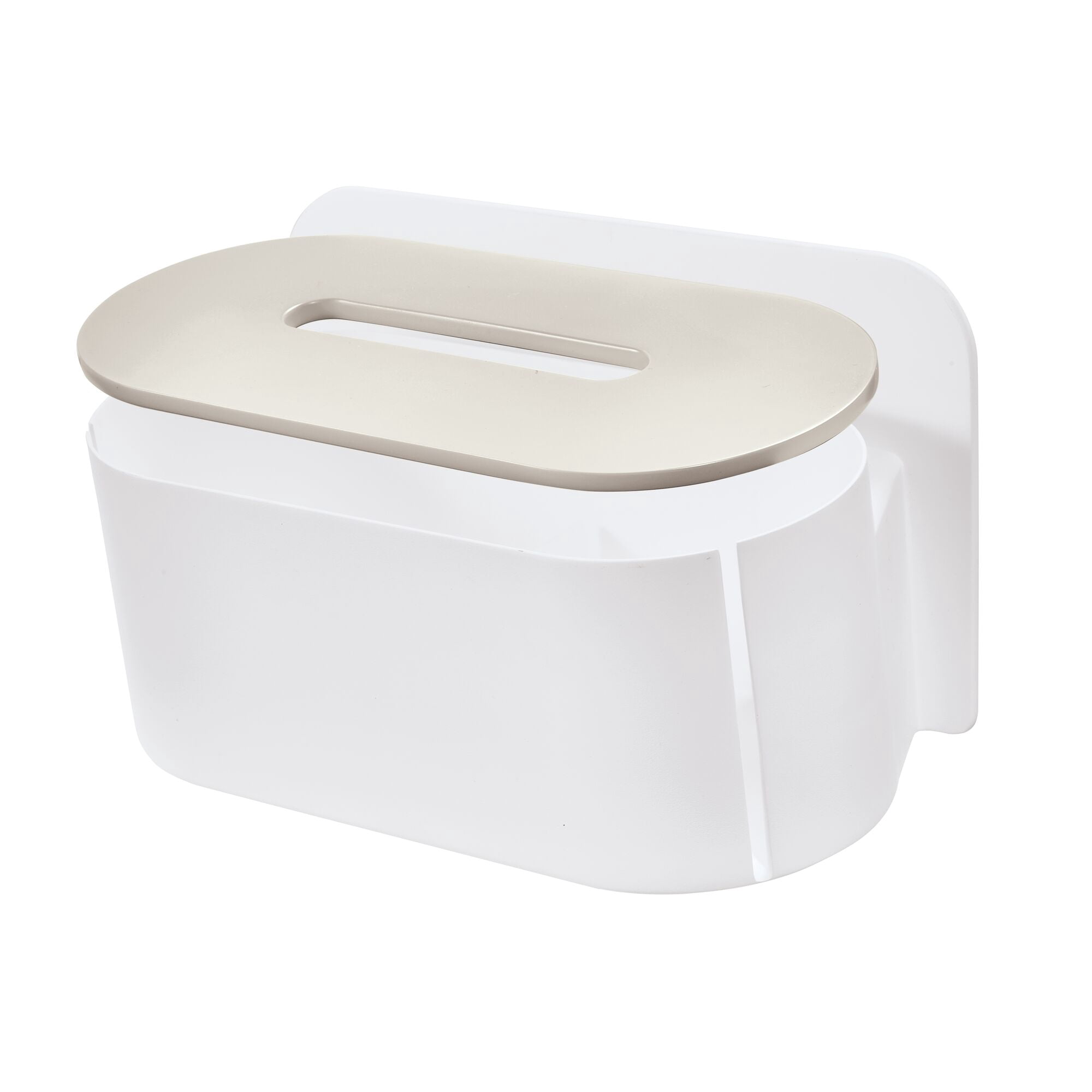 iDesign Adhesive 2-Roll Toilet Paper Holder and Dispenser – Berkley Collection - Coconut/White