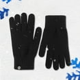 thumbnail image 1 of GDREDA Wool Knitted Winter Gloves for Couples Outdoor Cold Weather Warmth and Touchscreen Compatibility Black,One Size, 1 of 8