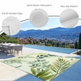 thumbnail image 3 of Green Blue Leaves Outdoor Rug for Patio/Deck/Porch, Non-Slip Large Area Rug 5 x 8 Ft, Summer Botanical Farmhouse Watercolor Leaf Indoor Outdoor Rugs Washable Area Rugs, Camping Rug Carpet Runner, 3 of 8