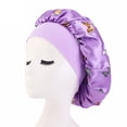 thumbnail image 6 of UDIYO 3 Pcs Silk Satin Bonnet Hair Caps 12inch Diameter Large Sleeping Satin Bonnets with Comfortable Flower Band - High Density Satin Bonnets for Women Braids Curly Night Caps, 6 of 9