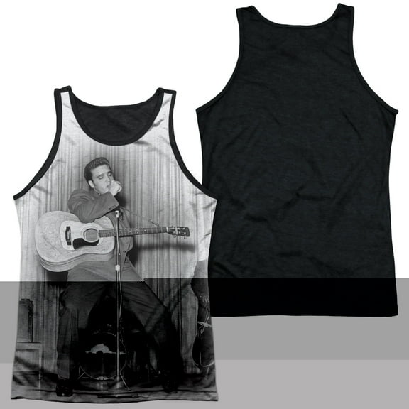Elvis Presley On Your Toes Sublimated Tank Top White/Black