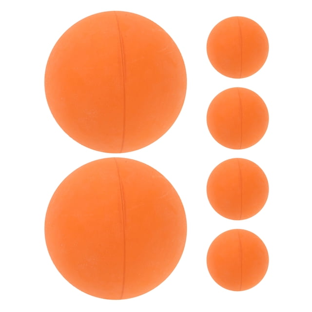 CTIRCHIU 6Pcs Orange Squash Training Balls High Elasticity Rubber Practice Balls for Reaction and Racketball