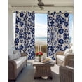 thumbnail image 6 of Blue Spring Floral Blackout Curtains for Bedroom Living Room Darkening Curtains 63 Inches Long Summer Botanical Flowers Window Curtain 2 Panels Set Insulated Window Treatment Grommet Drapes 42"x63", 6 of 9