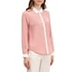 thumbnail image 5 of Camisa de trabajo de manga larga con botones para mujer INSPIRE CHIC en color bloque S Rosa, 5 of 7