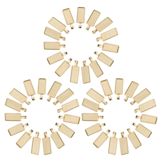 unbranded 50Ud Bases Para Colgantes Doradas Con Forma Rectangular Ideales Para Llaveros Y Collares