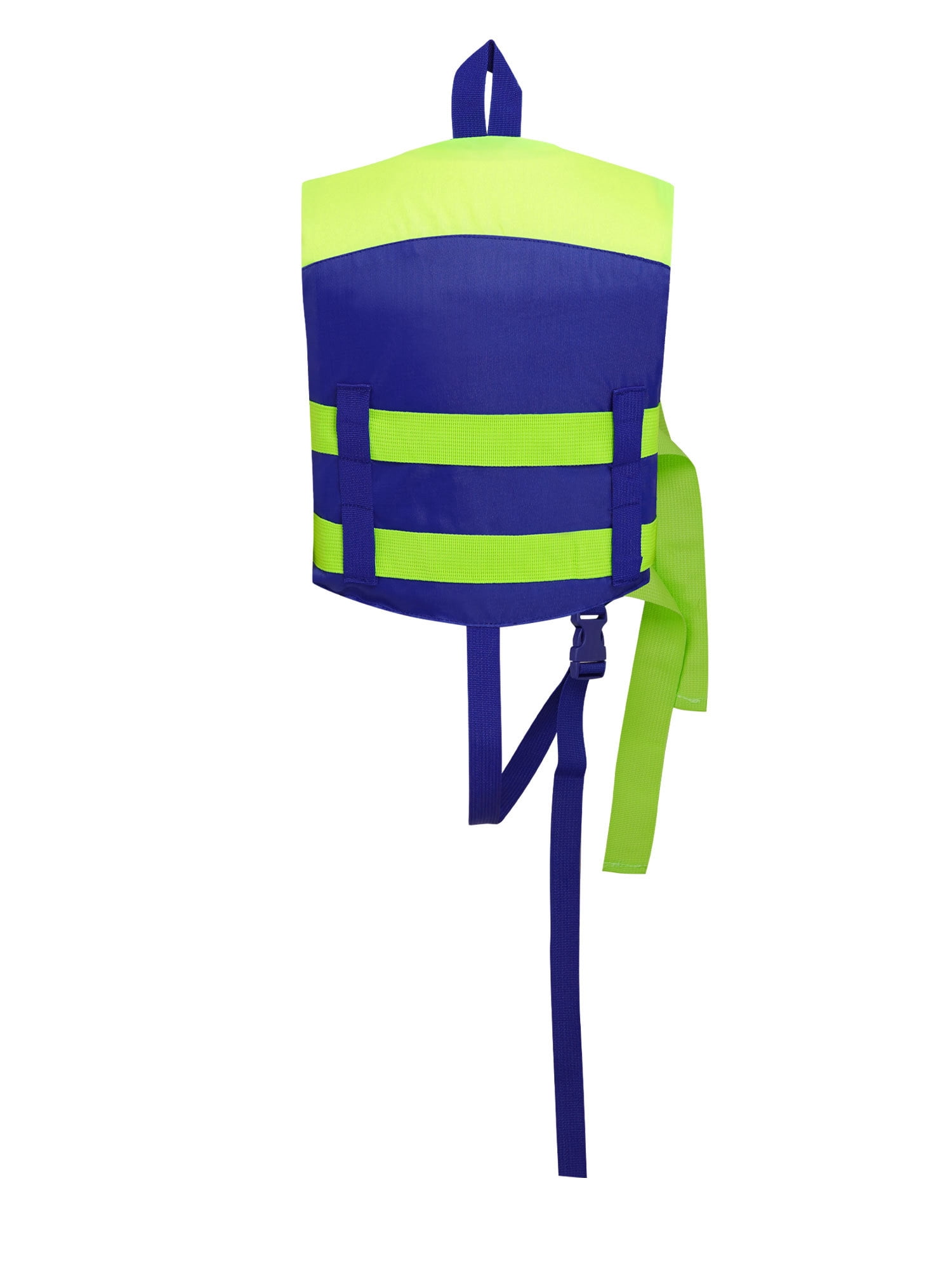 Haitryli Boys Girls Swim Life Vest Kids Color Block Buoyancy Jacket Fishing Snorkeling Water Sports Tops Blue Fluorescent Green XL