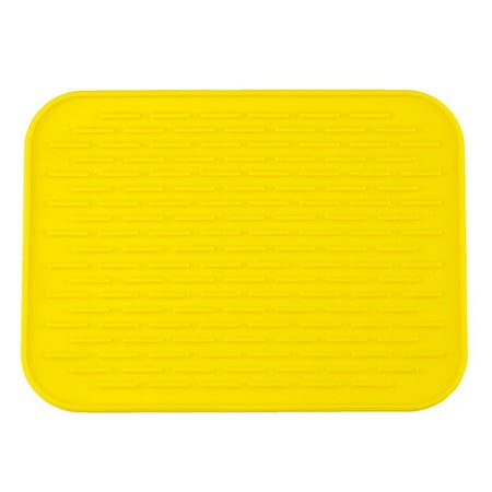 

ruhuadgb Table Mat Heat Insulation Silicone Square Non-slip Pot Holder Pad Kitchen Supplies Yellow