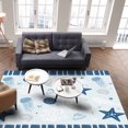 thumbnail image 2 of Area Rugs for Living Room, 2'x3' Small Washable Rug Blue Starfish Seashell Jellyfish Coral Soft Indoor Carpet Non Slip Floor Mat for Bedroom Dining Room Entryway, 2 of 6