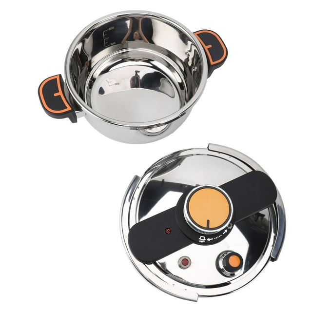 Autocuiseur Professionnel en Acier Inoxydable, Design Micro Pression Facile, Revêtement Antiadhésif Pot Multifonction, Contact Alimentaire, Chauffage Uniforme, Lave-Vaisselle pour Toutes les Cuisinières