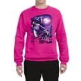 thumbnail image 2 of Wild Bobby, Fantasy Wolf Howling at The Full Moon Animal Lover Unisex Crewneck Graphic Sweatshirt, Fuschia, Medium, 2 of 3