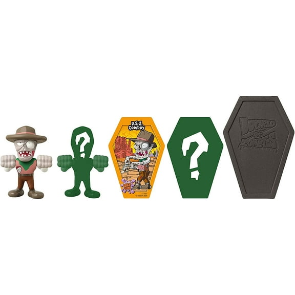 Bandai World of Zombies 2-Pack 2.5 Inch Figure - U.S.Z. Cowboy and Secret Figure (44271)