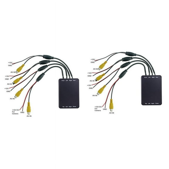 2X Car Parking Panoramic View Rearview 4 Way 360 Degree Degree View Camera Control Box System DVR Without Camera