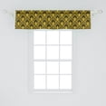 thumbnail image 2 of Ambesonne Abstract Window Valance, Art Deco Inspired Design, 54" X 12", Yellow Charcoal Grey, 2 of 3