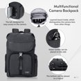 thumbnail image 4 of Cwatcun M8 Photography Camera Bag Camera Backpack Waterproof Compatible with, 4 of 7