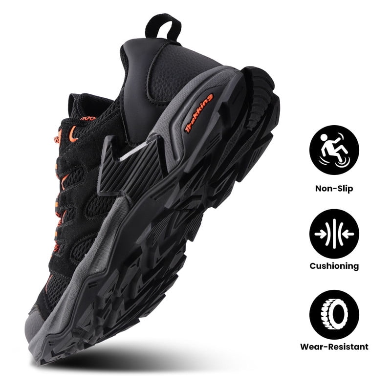 KOFUBOKE Men's Hiking Shoes, Lightweight & Breathable Trekking Shoes, Anti-Slip Outdoor Hiking Sneakers for Walking, Jogging, Travel