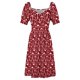 thumbnail image 5 of Vestido de manga corta con anclas en color burdeos ropa femenina vestido de verano para mujer vestidos de novia para fiestas 2025, 5 of 7