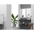 thumbnail image 5 of Castello USA Inc Juniper 36" Solid Surface Left Basin Bathroom Sink in Black, 5 of 7