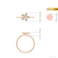 thumbnail image 5 of ANGARA Natural Pave-Set Diamond Daisy Ring in 14K Rose Gold for Women (Size-1.5mm | Color-K | Clarity-I3) | April Birthstone, Birthday, Anniversary, Jewelry Gift for Women | Natural Diamond Ring, 5 of 9