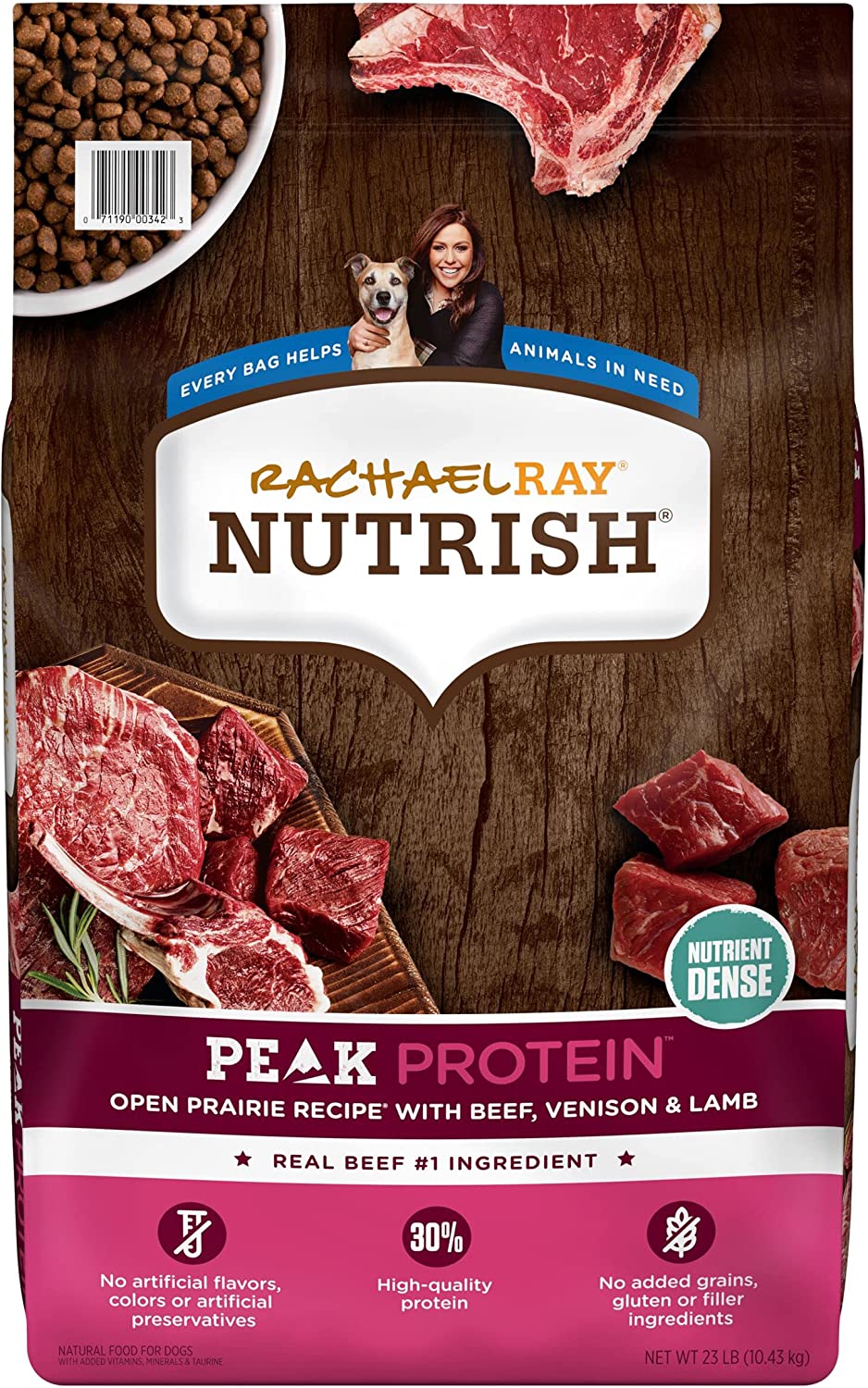 Nutrish PEAK Natural Dry Dog Food Open Prairie Recipe with Beef Venison