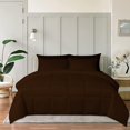 thumbnail image 2 of D.N.G. BEDDINGS Deluxe All Seasons Oversized Super King Size 800 Thread Count, Solid Chocolate Down Alternative 5 Piece Box Design Comforter Set 100% Egyptian Cotton, 2 of 6