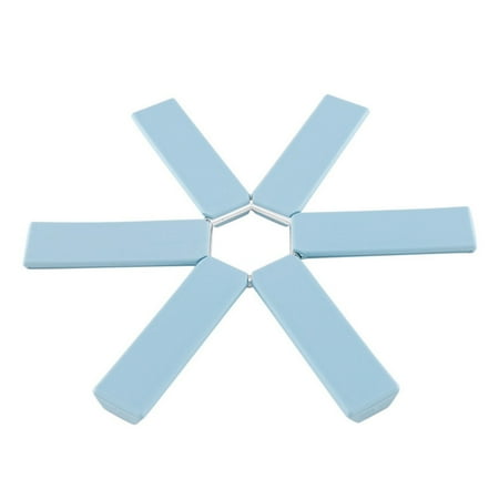 

Folding Thermal Insulation Pads Easy to Clean Heat-proof Function for Desk Table Kitchen Room Light Blue