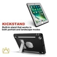 thumbnail image 4 of Allytech Silicone Case for iPad 4 / iPad 3/ iPad 2, Three Layers Silicone+PC Heavy Duty Defender Kickstand Feature Shockproof Case Cover for Apple iPad 2nd/3rd/4th Generation, Blac+Gray, 4 of 10