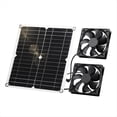 thumbnail image 1 of Ventilador Solar, Ventilador de Panel Solar de 12 W, Resistente A la Intemperie, con Ventilador Doble de CC para Gallineros Pequeños, Invernaderos, Escape de Ventana, 1 of 6