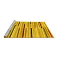 thumbnail image 2 of Ahgly Company Machine Washable Indoor Square Abstract Yellow Contemporary Area Rugs, 4' Square, 2 of 4