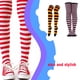 thumbnail image 3 of Minnieouse 1 par de medias a rayas de poliéster, accesorios de vacaciones, festival de mano de obra, ropa de fiesta atractiva, suministros para niñas de Medias Rosa/Negro Minnieouse AP012117-02, 3 of 6