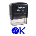 thumbnail image 2 of Printtoo Custom Stamp Office Stationary OK Self Inking Rubber Stamp-Blue, 2 of 2