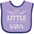thumbnail image 3 of Inktastic Little Sister Girls Baby Bib, 3 of 4