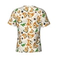 thumbnail image 6 of Vsdgher Cute Puppy Print Men's Dry Fit Mesh Athletic Shirts Moisture Wicking Tennis T-Shirt Tops, 6 of 9