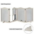 thumbnail image 6 of Unipaws Freestanding Pet Gate with Small Cat Door, Wooden Dog Gates with 3 Support Feet, Grey, 6 of 7
