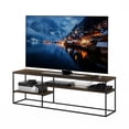 thumbnail image 2 of Furinno MORETTI Modern Lifestyle TV Stand, Entertainment Center for TV up to 78 Inch, for Living Room, Bedroom, Brown Walnut, 2 of 5