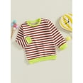 thumbnail image 5 of Michellecmm  Kids Sweatshirt, Long Sleeve Crew Neck Striped Hoodie Pullover, 5 of 9