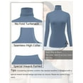 thumbnail image 2 of Ekouaer Women's 3 Pack Turtleneck Long Sleeve Shirts Slim Fit Thermal Underwear Tops Lightweight Pullover Tees, 2 of 6