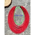 thumbnail image 5 of Designer and Elegant Red Beads Chain Multi Layer Necklace Chunky Fashion Wedding Jewelry, 5 of 7