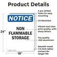 thumbnail image 2 of (2 Pack) Non Flammable Storage OSHA Notice Sign 18 Inch X 24 Inch Indoor / Outdoor Rust-Free Aluminum Metal Signs for Workplace, Workshop, and Construction Site, Made in the USA, 2 of 8