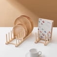 thumbnail image 4 of Toystoory Estante de madera multifuncional amarillo de bambú para escurrir platos, estante organizador de cocina que ahorra espacio Cocina y Comedor 7rejillas, 4 of 6
