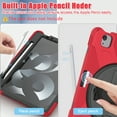 thumbnail image 2 of Allytechgroup Shockproof Case for Apple iPad Pro 11 Inch Case M4 2024, Kickstand Hand Strap Shoulder Strap Rugged Case Kids Friendly Bumper Shockproof Case for iPad Pro 11" 2024,Red, 2 of 9