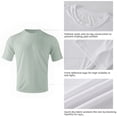 thumbnail image 6 of ZBORIBER Men's Quick-Dry Fit Gym Wicking Athletic Workout Short-Sleeve T-Shirts Sizes S-3XL,White, 6 of 11