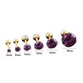 thumbnail image 2 of Ear Studs Anti-allergic Cubic Zirconia Stainless Steel 3 Prong Design Earrings For Daily Life, 2 of 5