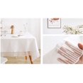 thumbnail image 7 of Washable Cotton Solid Color  Lace Edge Tablecloth Coffee Table Cover for Kitchen Dinning Luxury Table Decor Photo Background (Dark green,140x260cm), 7 of 7