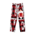 thumbnail image 4 of Balery Buffalo Plaid Love And Gnome print Men's Pajama Pants,Ultra Lightweight Pjs,Lounge Pant-X-Large, 4 of 9