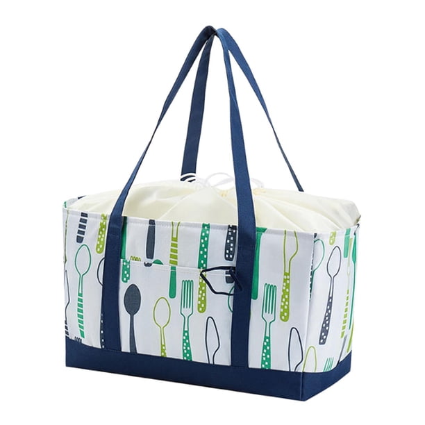 Bolsa térmica con cordón para transportar alimentos y comestibles Verde