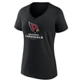 thumbnail image 2 of Women's Black Arizona Cardinals Logo Team Lockup V-Neck T-Shirt, 2 of 3