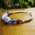 thumbnail image 4 of Bracelet pour Femmes Bracelet en Céramique Perle Bracelet Réglable Bracelet à Revers, 4 of 8
