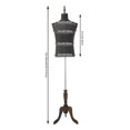 thumbnail image 2 of Black Male Mannequin Torso Dress Form, Sewing Dress Model Mannequin, Mannequin Display with Tripod Stand, 59"~71" Height Adjustable, for Clothing Retail Sewing Shop, NO Arms, 2 of 20
