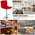 thumbnail image 6 of Costway Adjustable Swivel Bar Stool Counter Height Bar Chair PU Leather w/ Back Red, 6 of 12