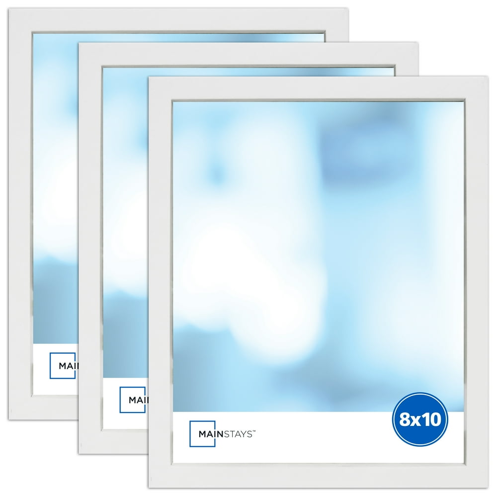 Mainstays Linear 8x10 Frames, White, Set of 3